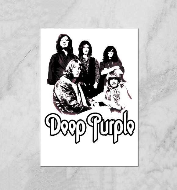 Плакат с изображением Deep Purple цвета Белый