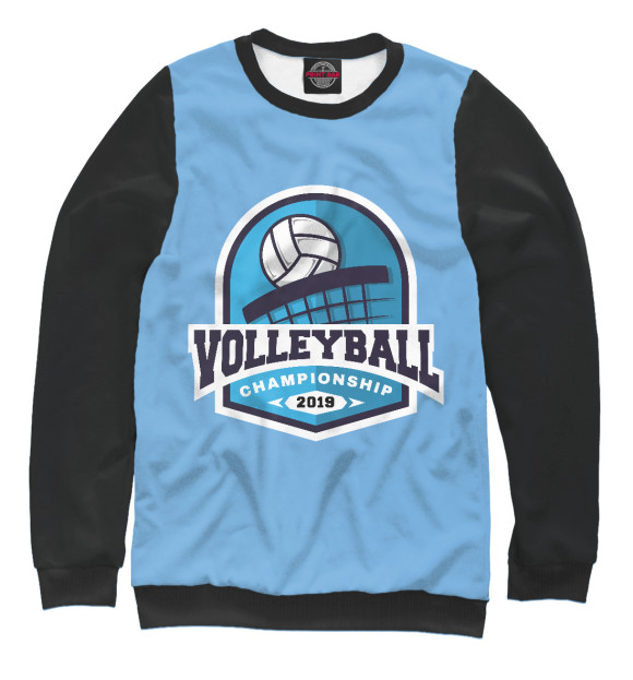 Женский свитшот с изображением Volleyball цвета Белый