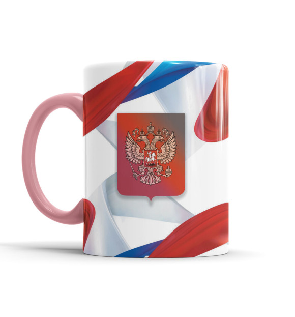 Кружка с изображением Россия цвета розовый
