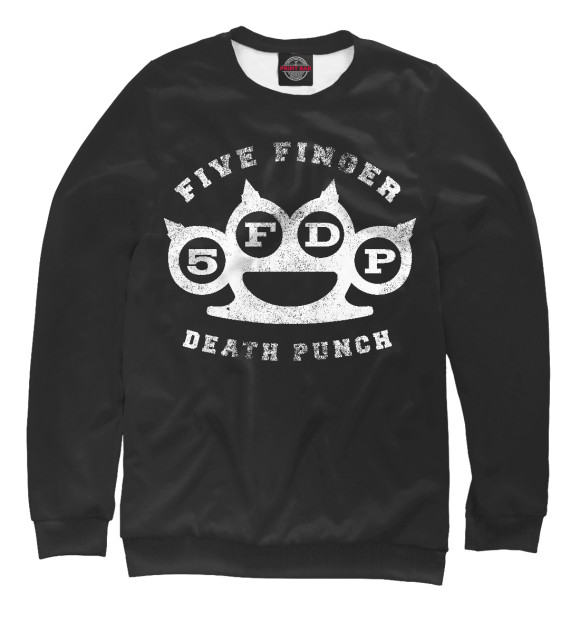 Женский свитшот с изображением Five Finger Death Punch цвета Белый