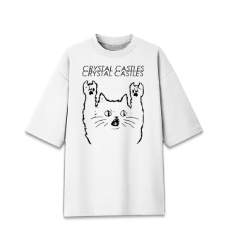 Женская футболка оверсайз Crystal Castles - Rock Cat