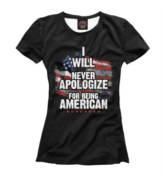 Женская футболка Я Американец