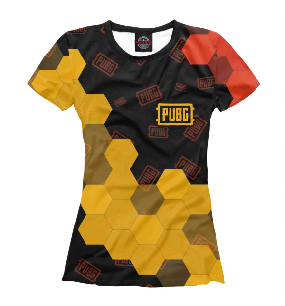 Женская футболка с изображением PUBG / Пабг цвета Белый