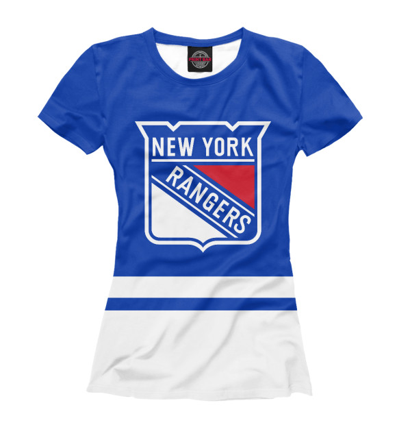 Женская футболка с изображением Нью-Йорк Рейнджерс цвета Белый