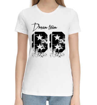 Хлопковая футболка для девочек Dream team 88