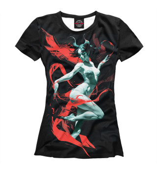 Женская футболка Ведьма демон на шабаше