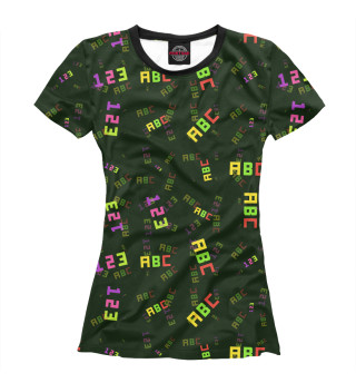 Женская футболка Цифры и буквы