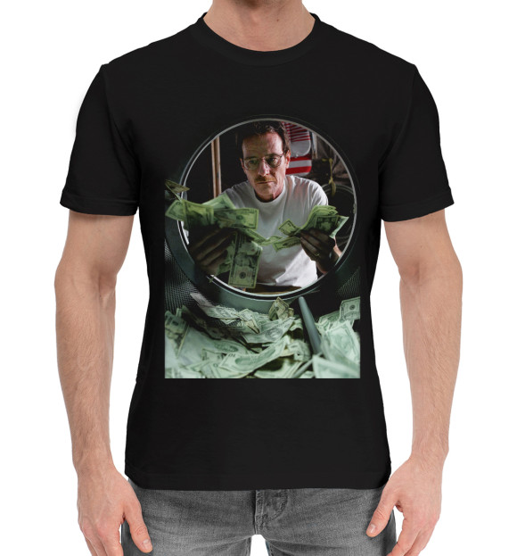 Мужская хлопковая футболка с изображением Breaking Bad цвета Черный