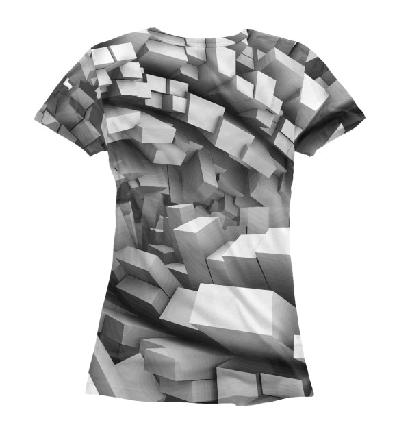 Женская футболка с изображением 3D pattern цвета Белый