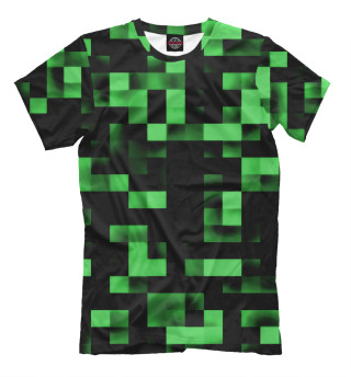 Мужская футболка Зеленые кубики