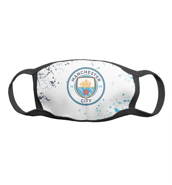 Маска тканевая с изображением Manchester City цвета Белый