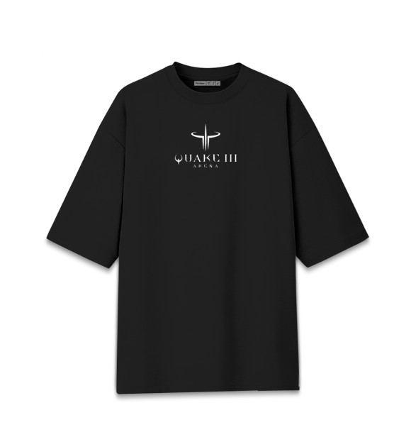 Мужская футболка оверсайз с изображением Quake 3 Arena цвета Черный
