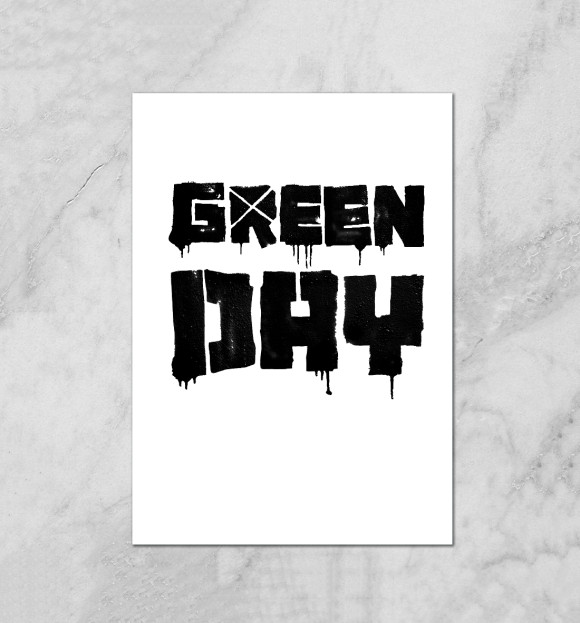 Плакат с изображением Green Day цвета Белый