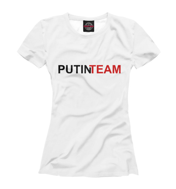 Футболка для девочек с изображением Putin Team цвета Белый