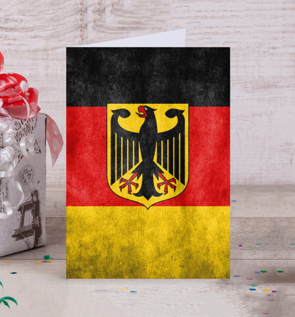 Открытка с изображением Флаг Германии цвета Белый