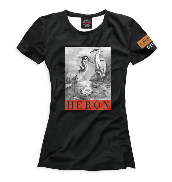 Женская футболка с изображением Heron Preston цвета Белый