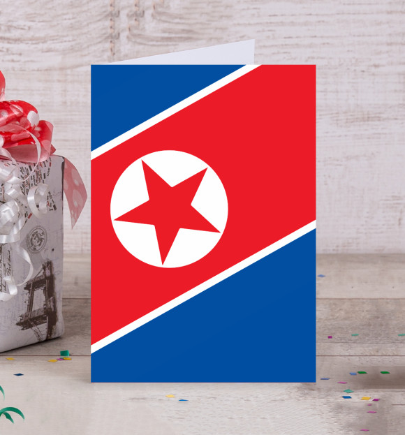 Открытка с изображением Северная Корея цвета Белый