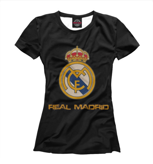 Футболка для девочек с изображением FC Real Madrid цвета Белый