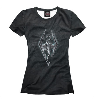 Женская футболка Skyrim Кожа