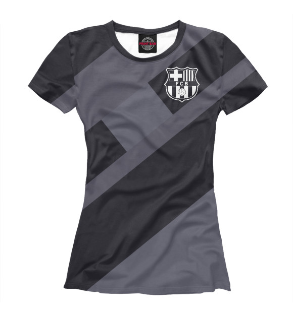 Женская футболка с изображением FC Barcelona цвета Белый