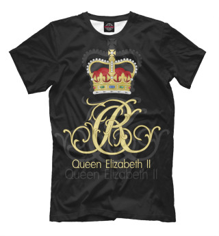 Мужская футболка Монограмма Елизаветы II