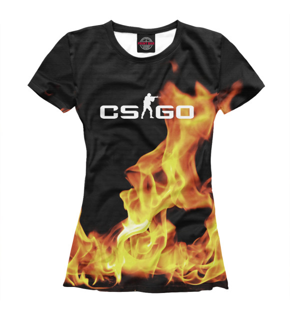 Женская футболка с изображением CS:GO цвета Белый