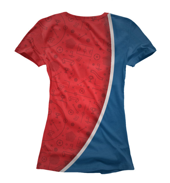 Женская футболка с изображением Football Russia цвета Белый
