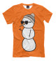 Мужская футболка Крутой снеговик