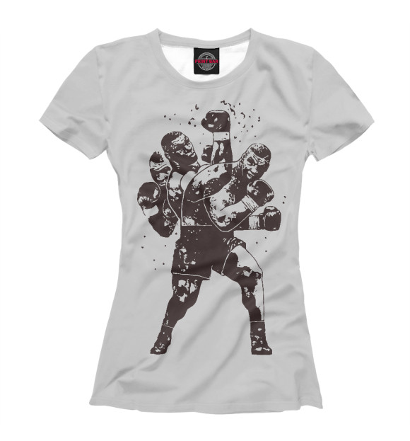Женская футболка с изображением Mike Tyson цвета Белый