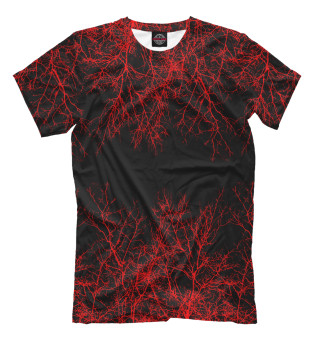 Мужская футболка Красные деревья