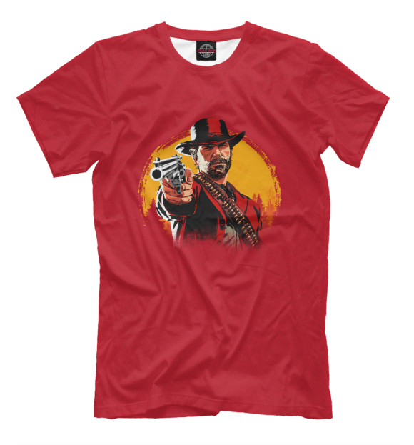 Мужская футболка с изображением Red Dead Redemption 2 цвета Светло-коричневый