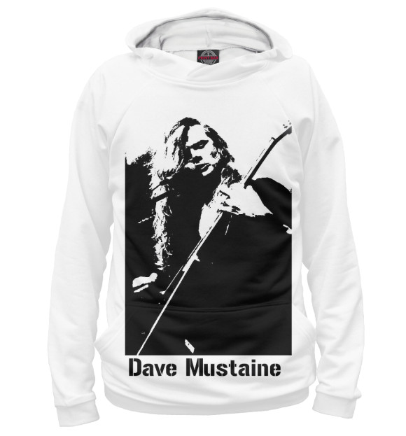 Мужское худи с изображением Dave Mustaine цвета Белый