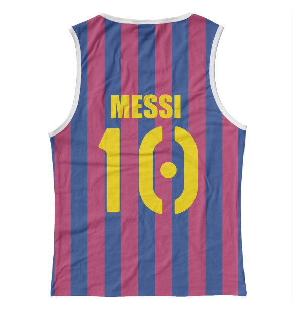 Майка для девочки с изображением FC Barcelona MESSI 10 цвета Белый
