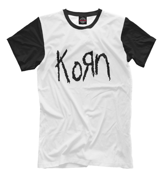 Мужская футболка с изображением Korn цвета Молочно-белый