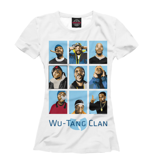 Женская футболка с изображением Wu-Tang Clan цвета Белый