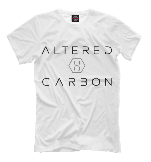 Мужская футболка с изображением Видоизмененный углерод цвета Молочно-белый