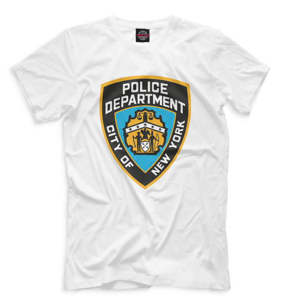 Мужская футболка с изображением New York City Police Department цвета Белый