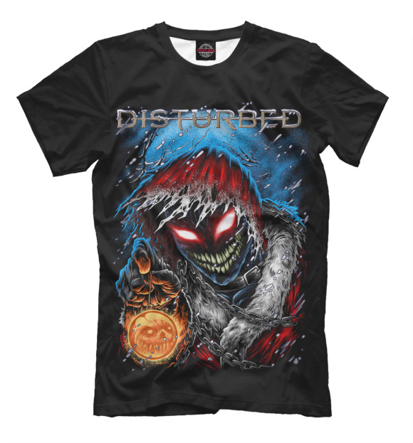 Мужская футболка с изображением Disturbed цвета Черный