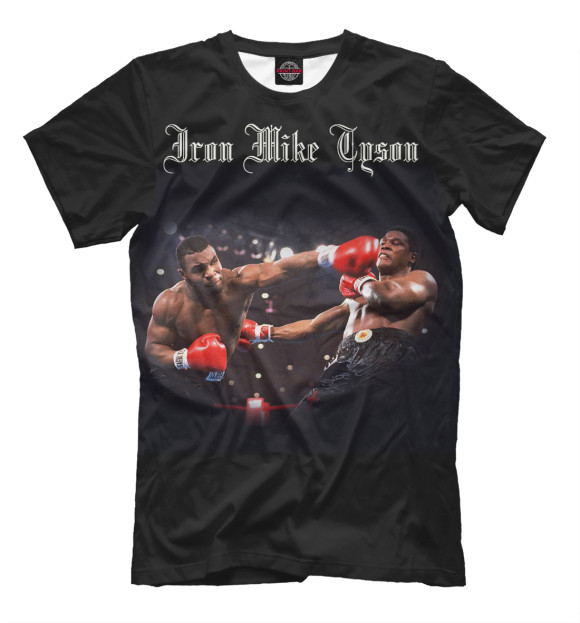 Мужская футболка с изображением iron Mike Tyson цвета Черный