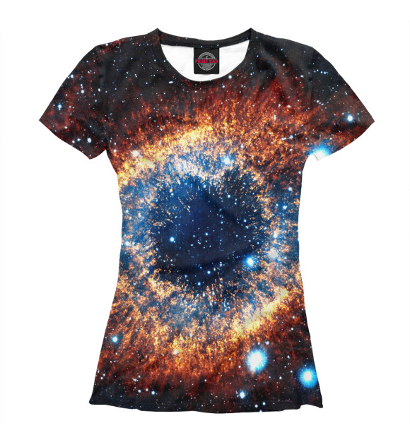 Женская футболка с изображением Взрыв вселенной цвета Белый
