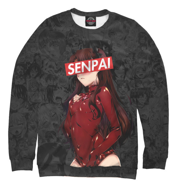 Свитшот для девочек с изображением Senpai (Anime) цвета Белый