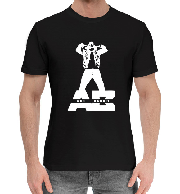 Мужская хлопковая футболка с изображением Abu bandit цвета Черный
