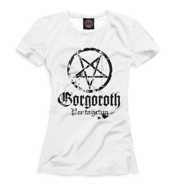 Женская футболка с изображением Gorgoroth цвета Белый