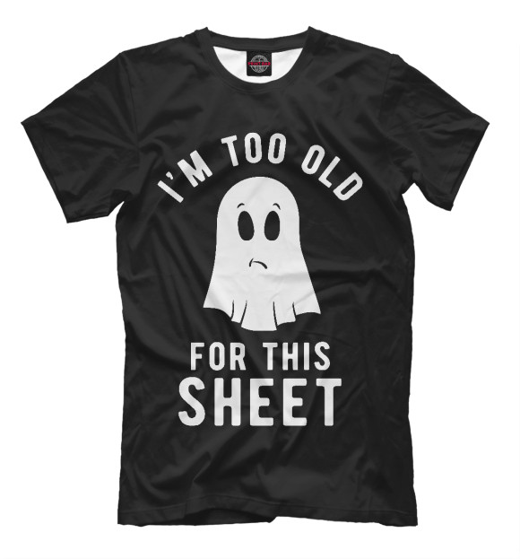 Мужская футболка с изображением Хэллоуин цвета Белый