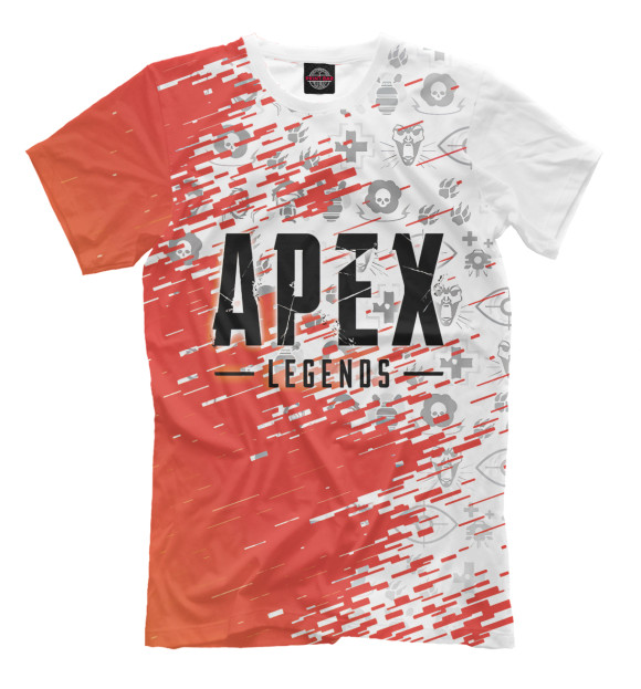 Мужская футболка с изображением Apex Legends GLITCH цвета Белый
