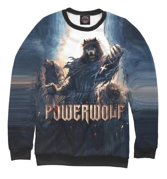 Мужской свитшот с изображением Powerwolf цвета Белый