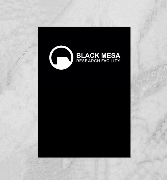 Плакат с изображением Сотрудник Black Mesa цвета Белый