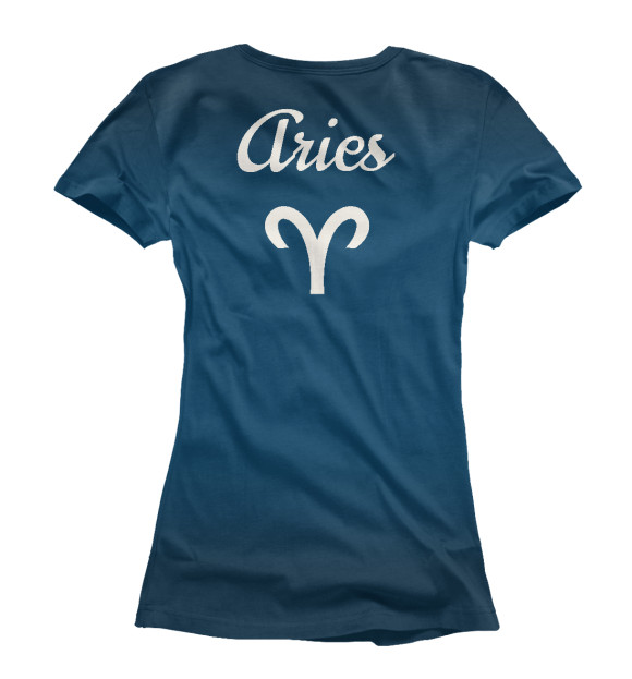 Женская футболка с изображением Aries цвета Белый
