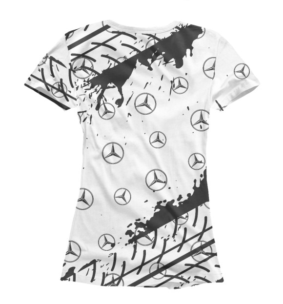 Футболка для девочек с изображением Mercedes / Мерседес цвета Белый