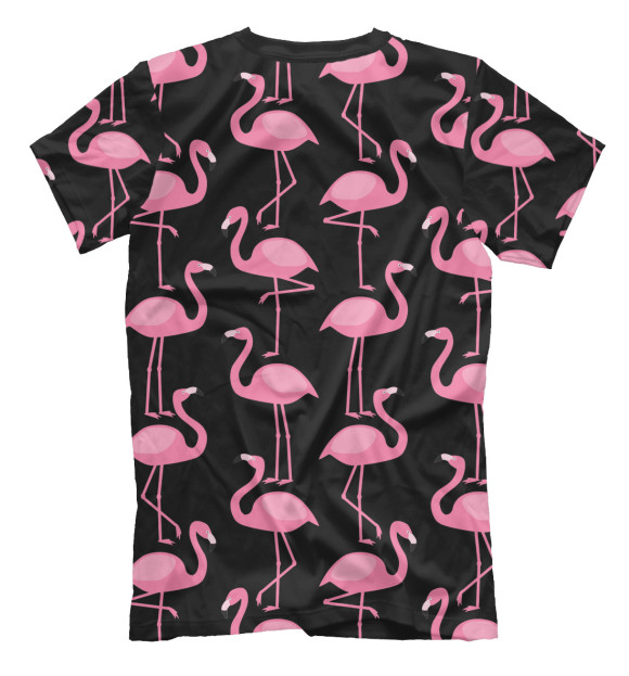Мужская футболка с изображением Фламинго цвета Белый